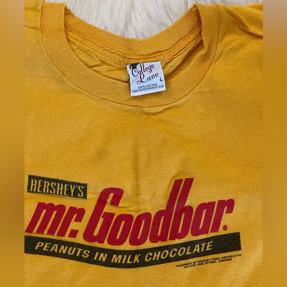 Vintage Rare 80s Hershey’s Mr. Goodbar Snack Promo Single Stitched T Shirt, SZ L - Picture 2 of 9
